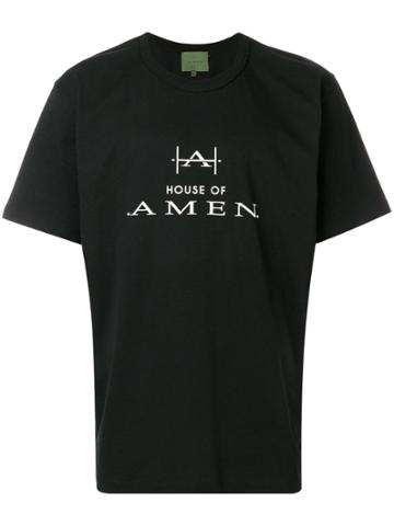Amen Logoed Crew Neck T-shirt - Black
