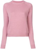 Alexandra Golovanoff Crew Neck Knitted Sweater - Pink & Purple