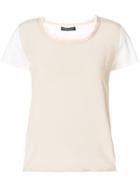 Twin-set Frayed Neck T-shirt - Nude & Neutrals