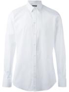 Dolce & Gabbana Classic Shirt, Men's, Size: 44, White, Cotton/spandex/elastane