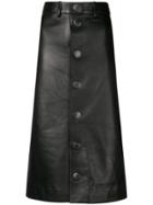 Balenciaga Lambskin Pencil Skirt - Black