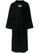 Alberto Biani Flared Longsleeved Mid-length Coat - Black