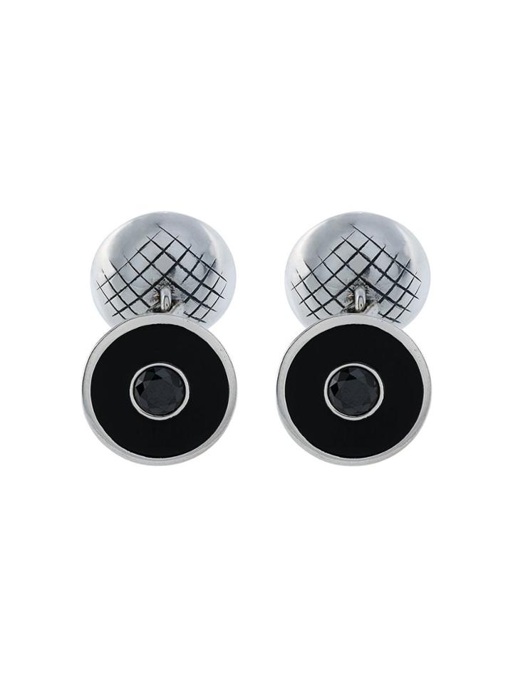Bottega Veneta Round Cufflinks - Black