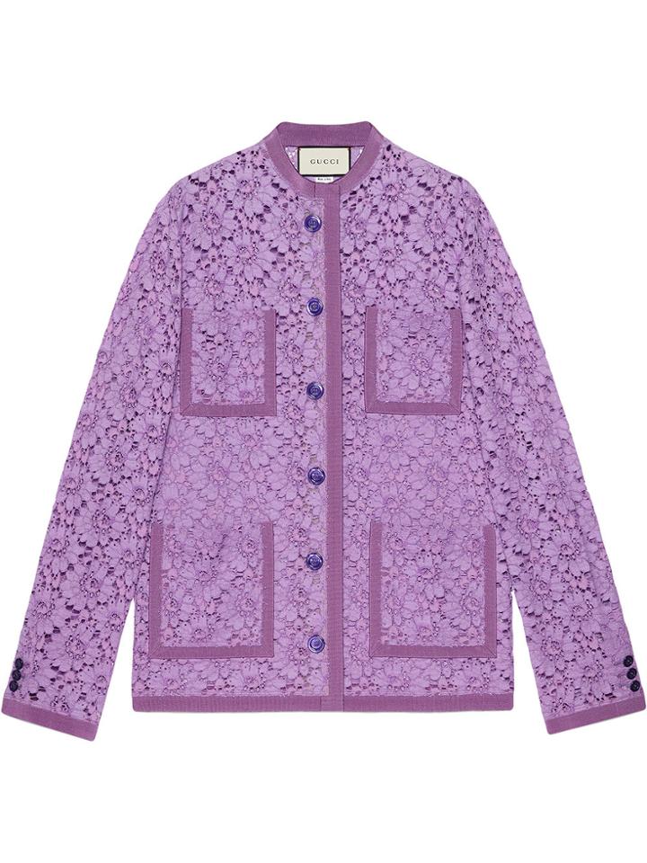 Gucci Flower Lace Jacket - Pink & Purple