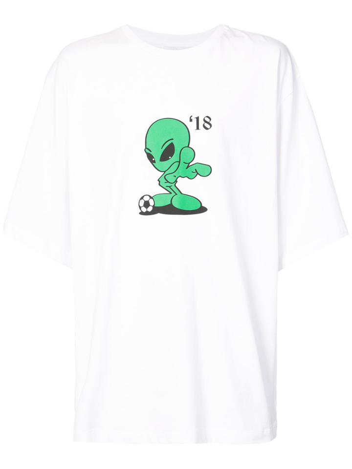 Gosha Rubchinskiy Alien Print Oversized T-shirt - White