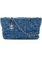 Chanel Vintage Paris Byzance Quilted Cc Chain Shoulder Bag - Blue