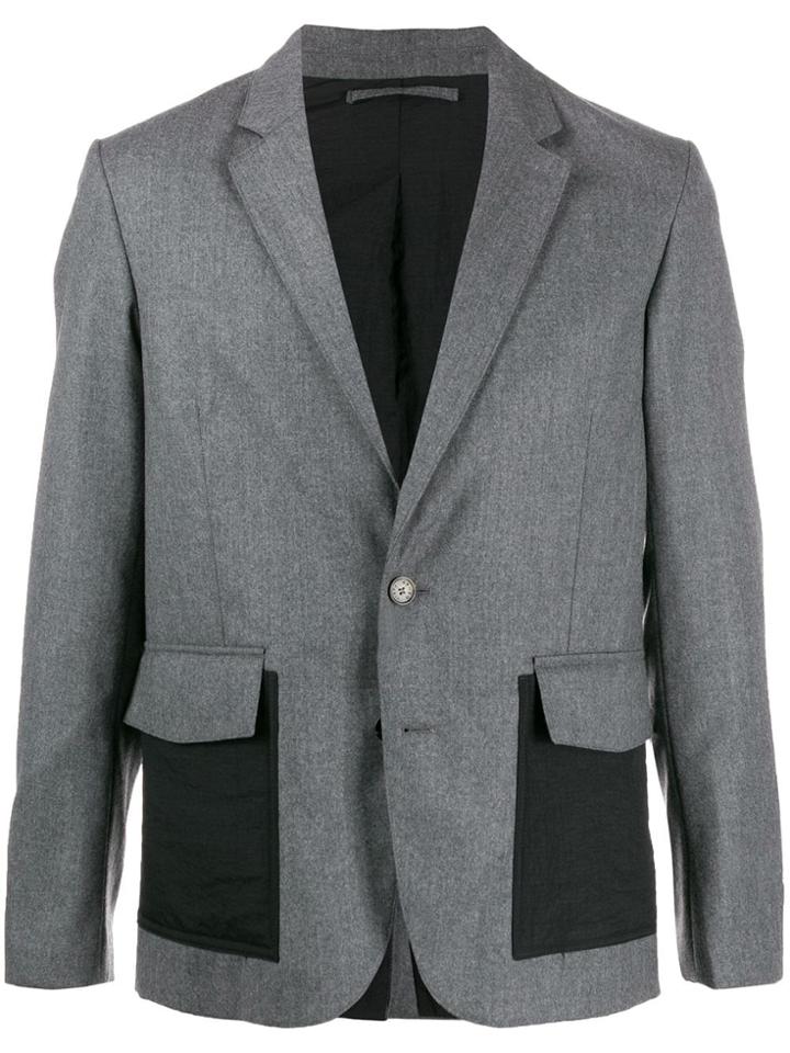 Kenzo Expedition Contrast Pocket Blazer - Grey