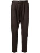 Attachment Drawstring Waist Trousers - Brown