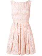 Blugirl Lace Fit And Flare Dress, Women's, Size: 38, Pink/purple, Viscose/polyamide/polyester/spandex/elastane