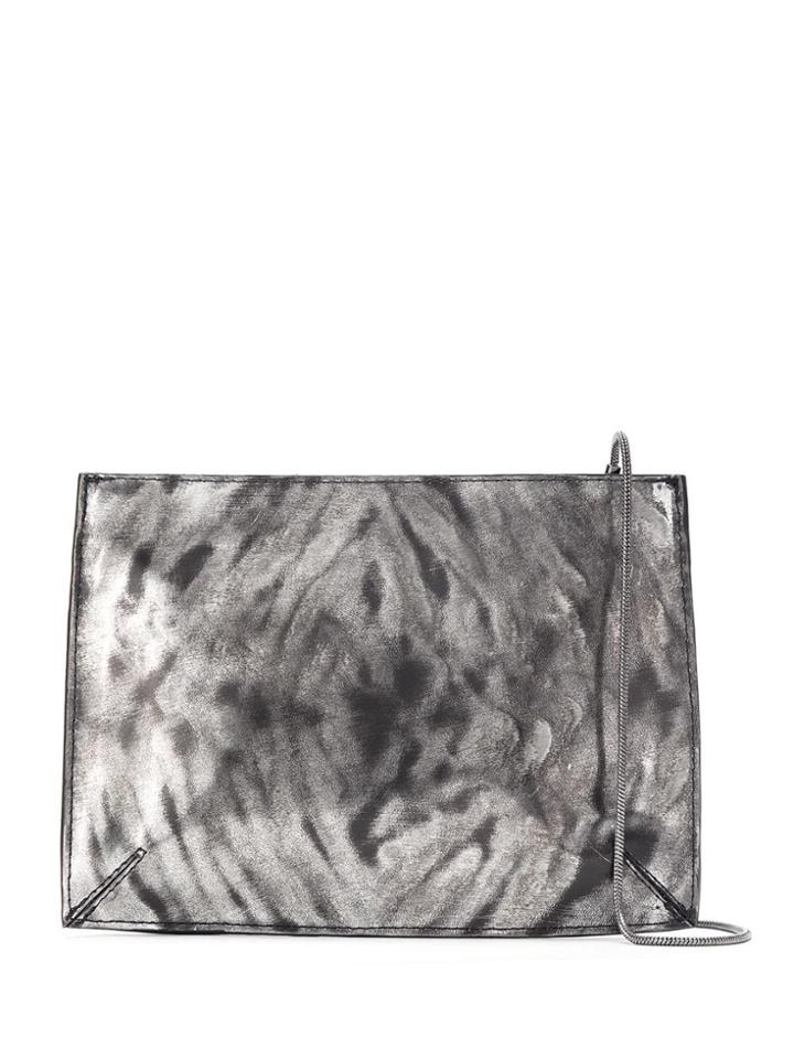Uma Raquel Davidowicz Leather Tunga Shoulder Bag - Silver
