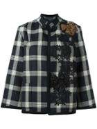 Antonio Marras Checked Jacket, Women's, Size: 42, Black, Silk/spandex/elastane/viscose/virgin Wool
