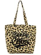 See By Chloé Leopard Print Logo Tote Bag - Multicolour