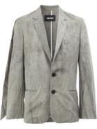 Moohong Hand-dyed Draped Back Blazer - Grey