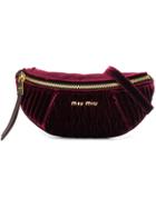 Miu Miu Velvet Belt Bag - Pink & Purple