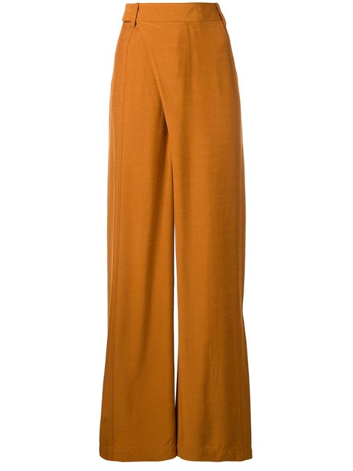3.1 Phillip Lim Front Wrap Wide Leg Trousers - Orange
