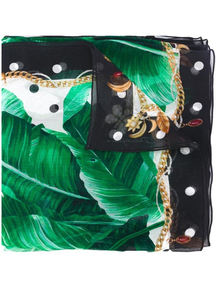 Dolce & Gabbana Banana Leaf Print Scarf