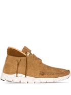 Visvim Brown Lace-up Suede Moccasin Shoes