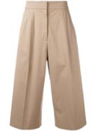 Jil Sander Cropped Palazzo Pants, Women's, Size: 38, Nude/neutrals, Cotton/spandex/elastane