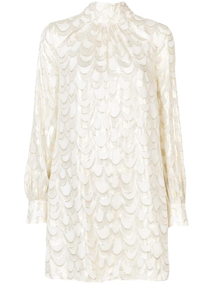 Milly Embellished Long-sleeve Dress - White