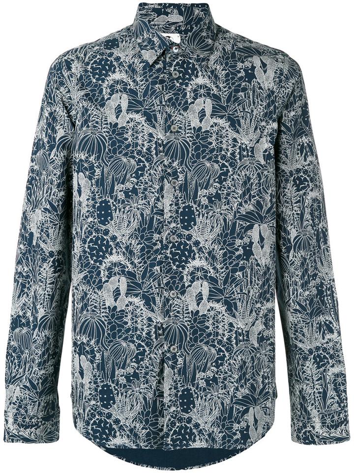 Paul By Paul Smith - Printed Shirt - Men - Cotton - Xl, Blue, Cotton