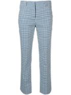 Incotex Houndstooth Print Trousers - Blue