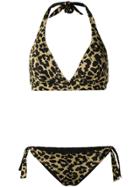 Fisico Leopard Print Bikini Set - Gold