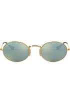 Ray-ban Oval Flat Lenses Sunglasses - Metallic