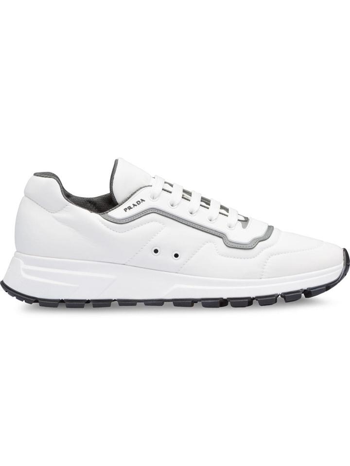 Prada Gabardine Fabric Sneakers - White