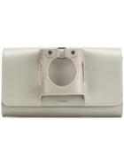 Perrin Paris Glove Fit Flap Clutch - Grey