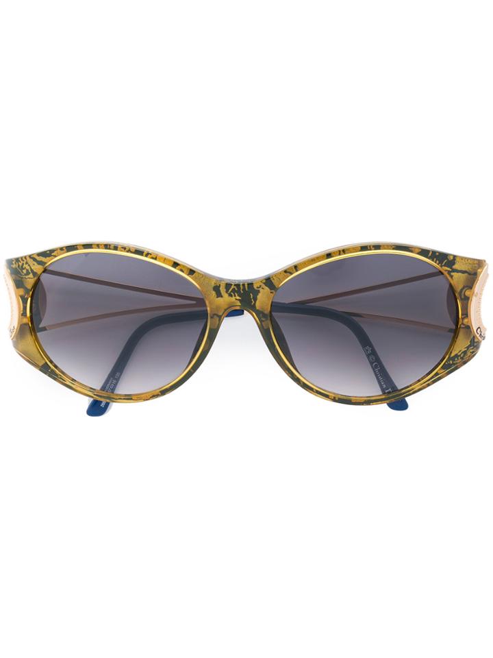 Dior Eyewear Oval Frame Sunglasses - Yellow & Orange