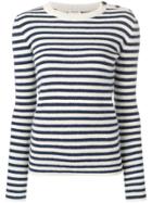 Saint Laurent Striped Fitted Sweater - Blue