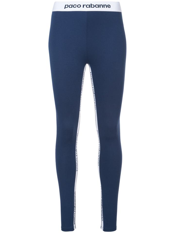 Paco Rabanne Logo Compression Tights - Blue