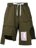 Liam Hodges Seam Panel Shorts, Men's, Size: Small, Green, Cotton