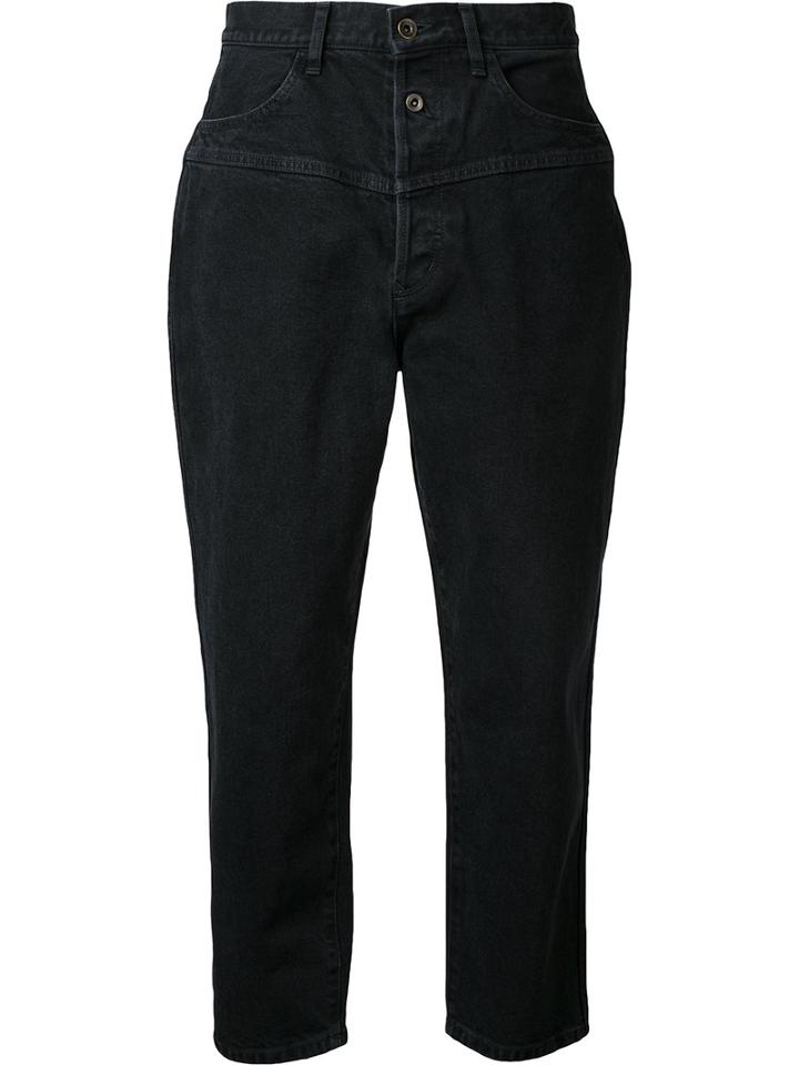 En Route Baggy Cropped Trousers, Size: 1, Black, Cotton