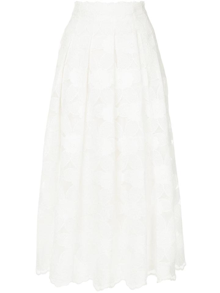 Bambah Mist Midi Skirt - White