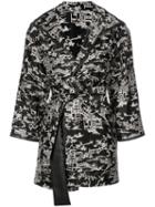 Josie Natori Pagoda Embroidered Topper Jacket - Black