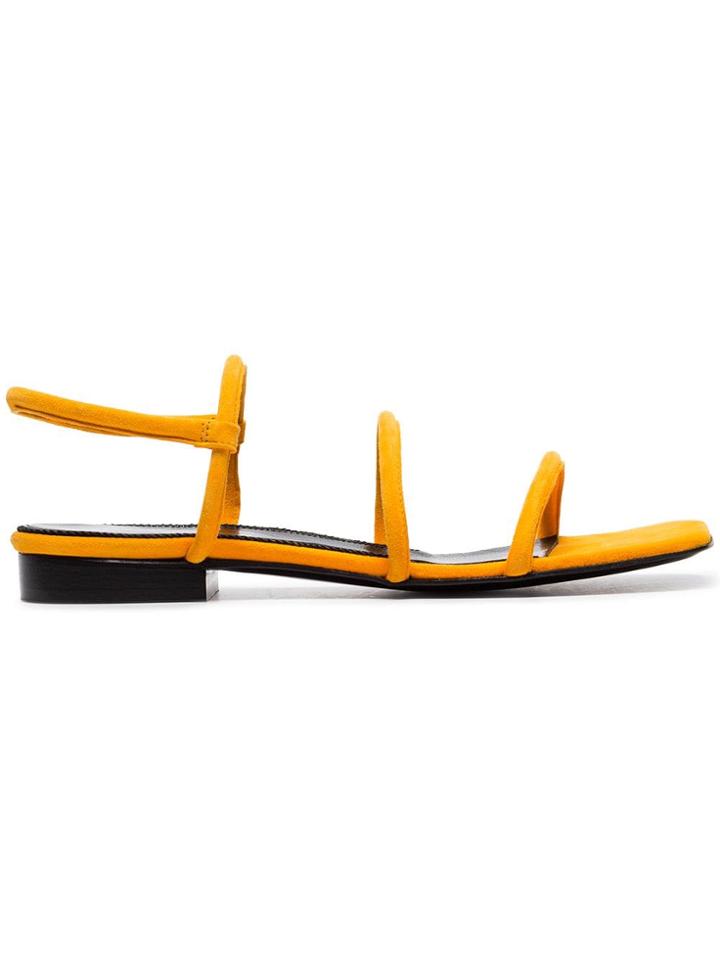 Dorateymur Yellow Easy Strappy Suede Sandals