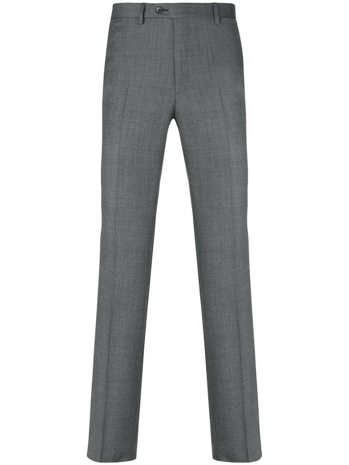 Brioni - Tailored Trousers - Men - Cotton/polyester/cupro/virgin Wool - 52, Grey, Cotton/polyester/cupro/virgin Wool