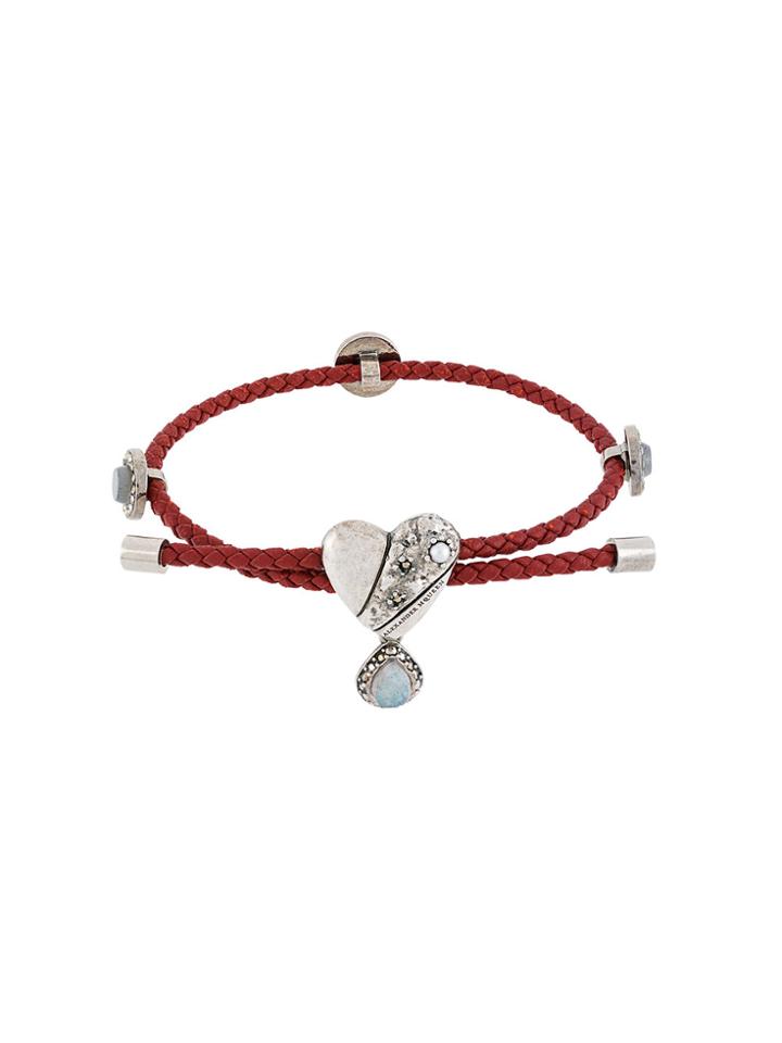 Alexander Mcqueen Heart Pendant Bracelet - Metallic