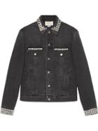 Gucci - Denim Jacket With Embroideries - Men - Cotton/metal - 56, Black, Cotton/metal