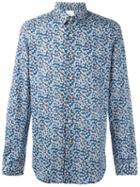 Paul Smith Floral Print Shirt, Men's, Size: Large, Blue, Cotton
