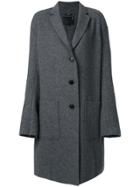 R13 Oversized Ovoid Coat - Grey
