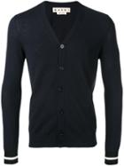 Marni - Slim Knitted Cardigan - Men - Cotton - 48, Blue, Cotton