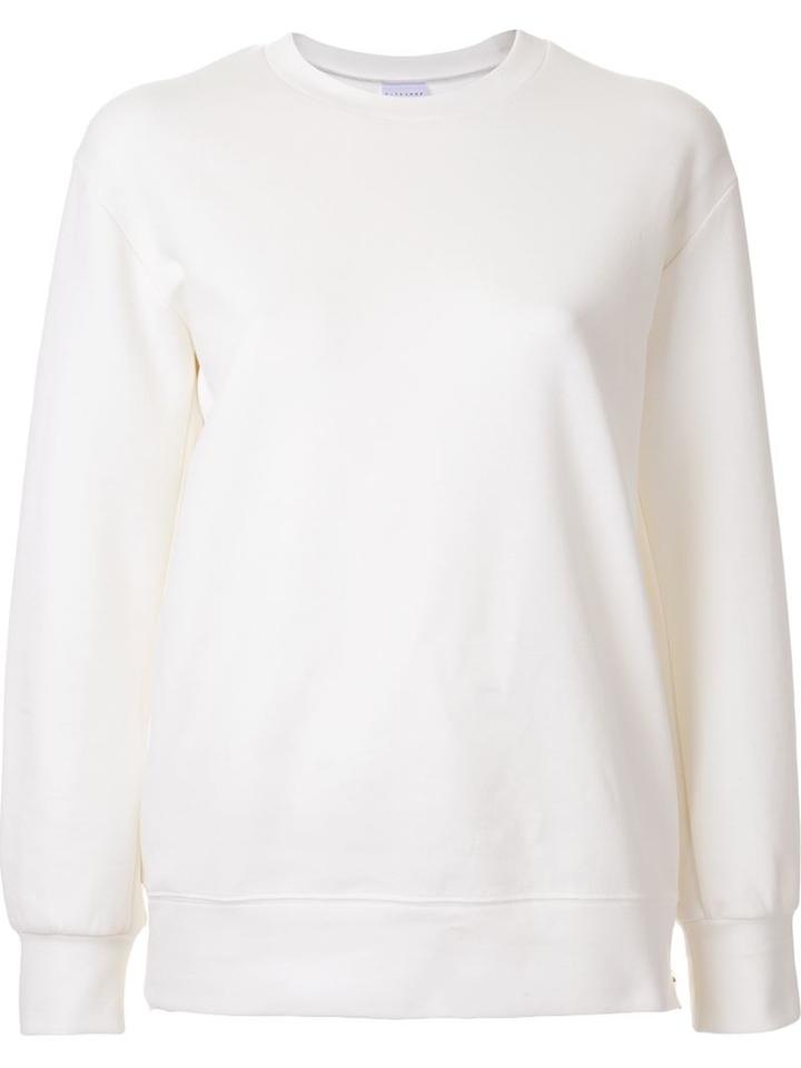 Cityshop Side Zip Detail Sweatshirt, Women's, Size: 36, White, Nylon/polyurethane/tencel