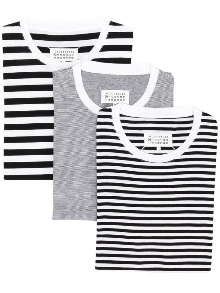 Maison Margiela Horizontal Striped T-shirt - White