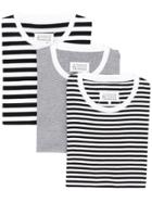 Maison Margiela Horizontal Striped T-shirt - White