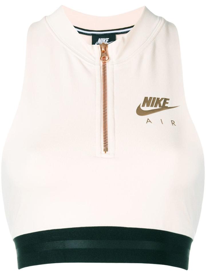 Nike Cropped Zip Front Tank Top - Pink & Purple