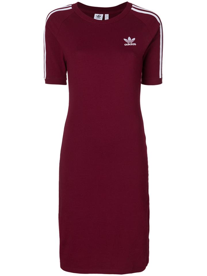 Adidas Fitted T-shirt Dress - Red