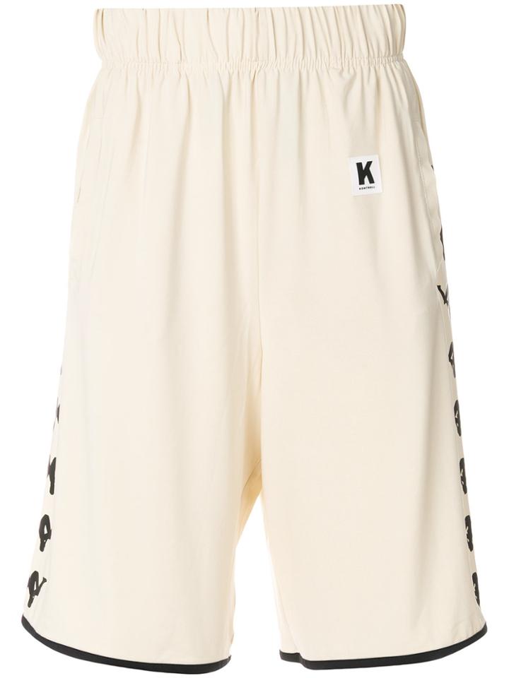 Kappa Logo Track Shorts - Nude & Neutrals