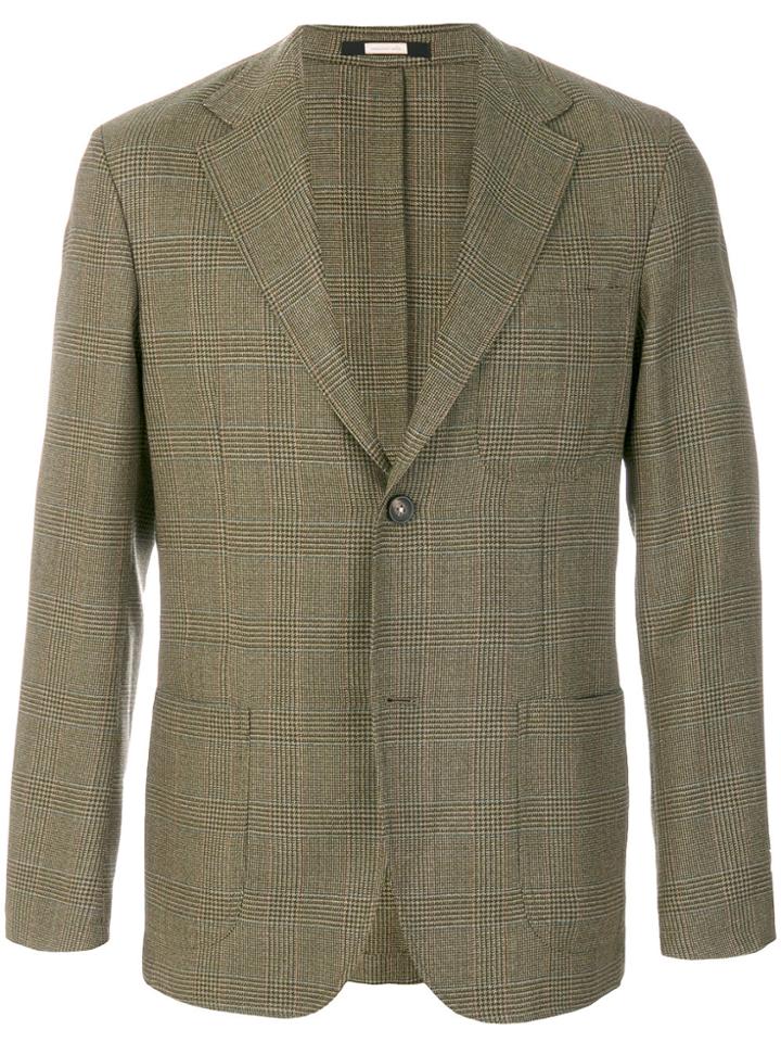Massimo Alba Check Blazer - Green
